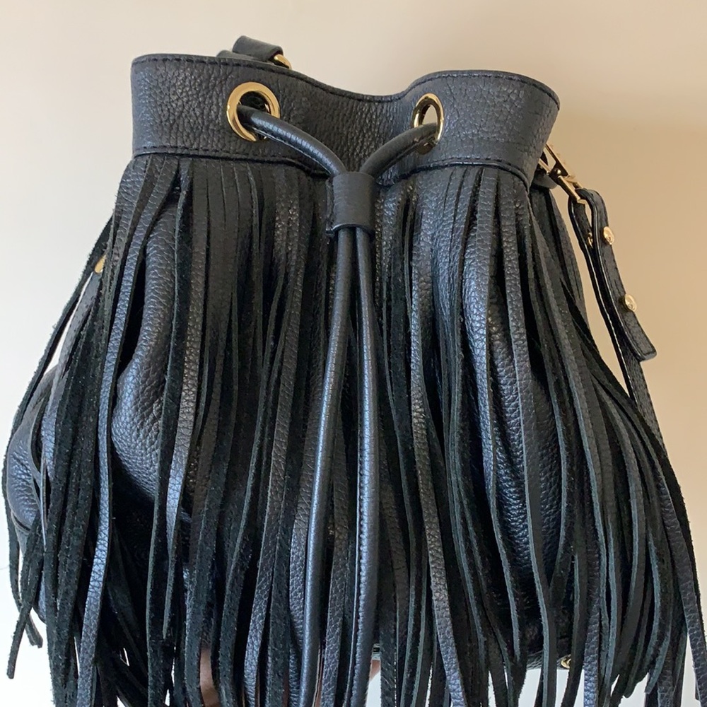 Milly Leather Bucket Bag - Picture 3 of 5